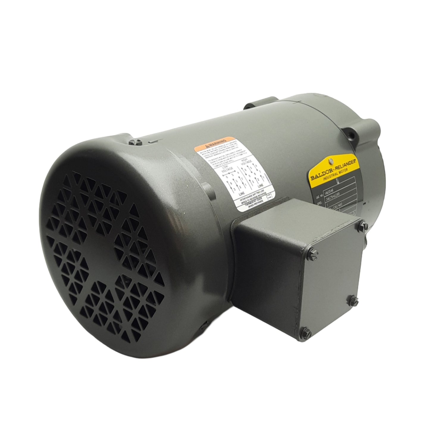 New Baldor VM3546 AC Motor, 208-230/460VAC 3-PH, 1HP, 1800RPM, 56C Frame