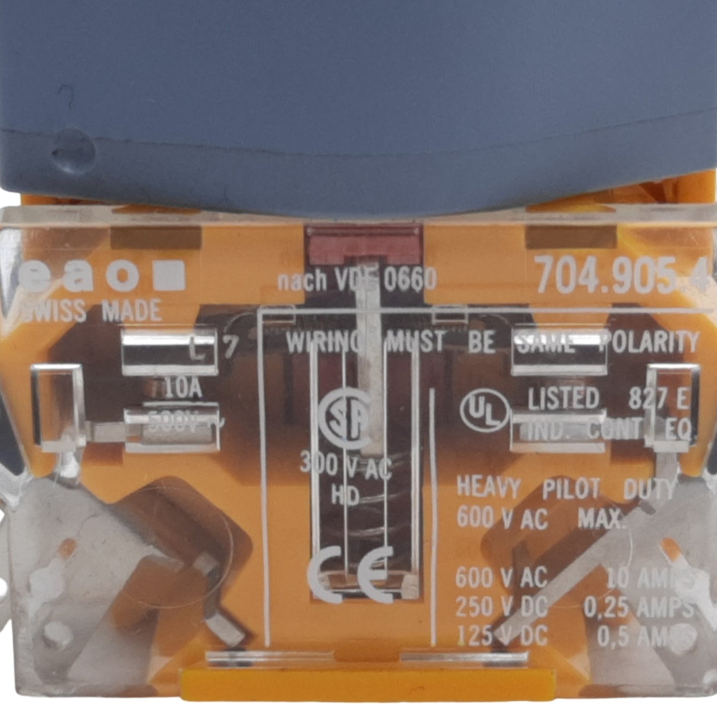 Used EAO 704.905.4 Emergency Stop Push-Twist Button Maintained 2NC ø22mm, 10A 600V AC