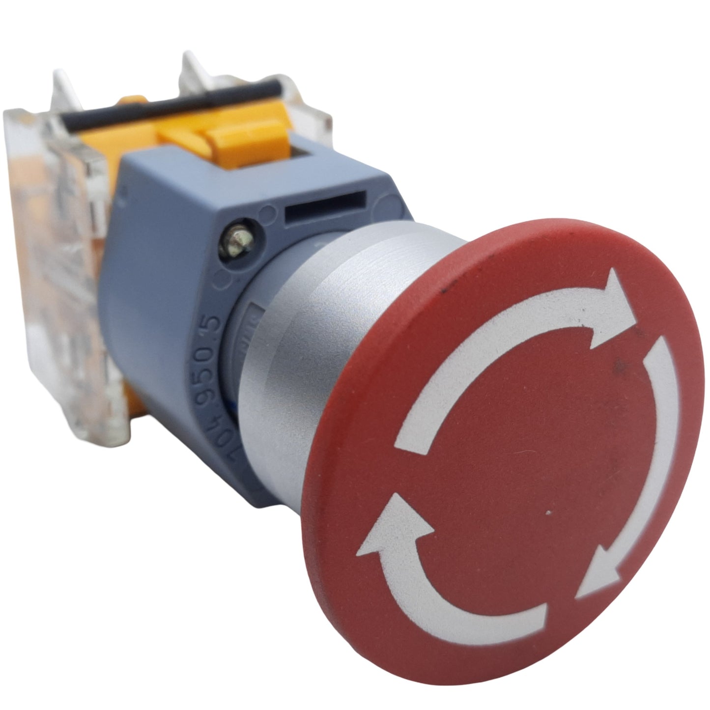 Used EAO 704.905.4 Emergency Stop Push-Twist Button Maintained 2NC ø22mm, 10A 600V AC