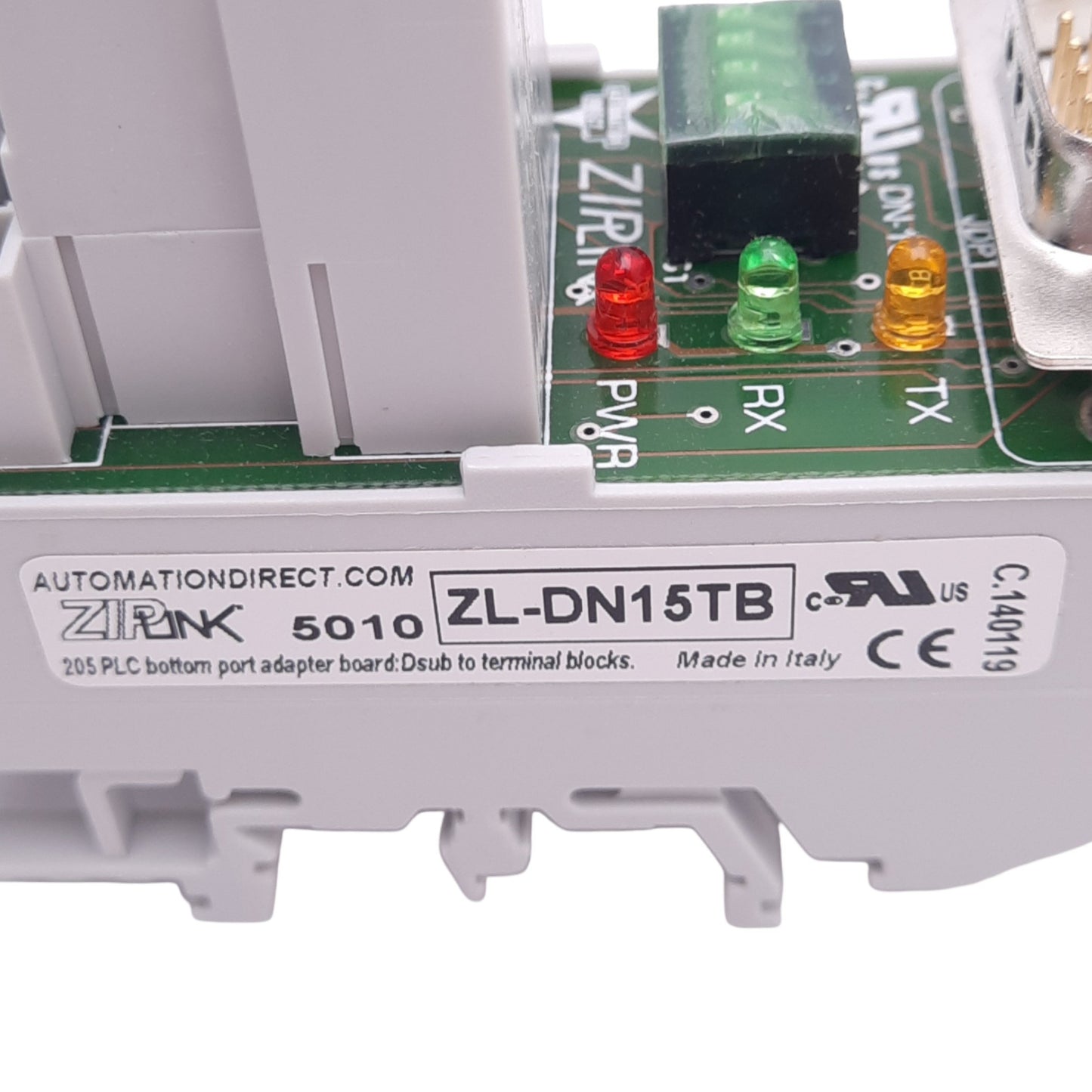 New Automation Direct DN-15TB ZIPLink Breakout Board, D-Sub 15-Pin Male, RS232/422