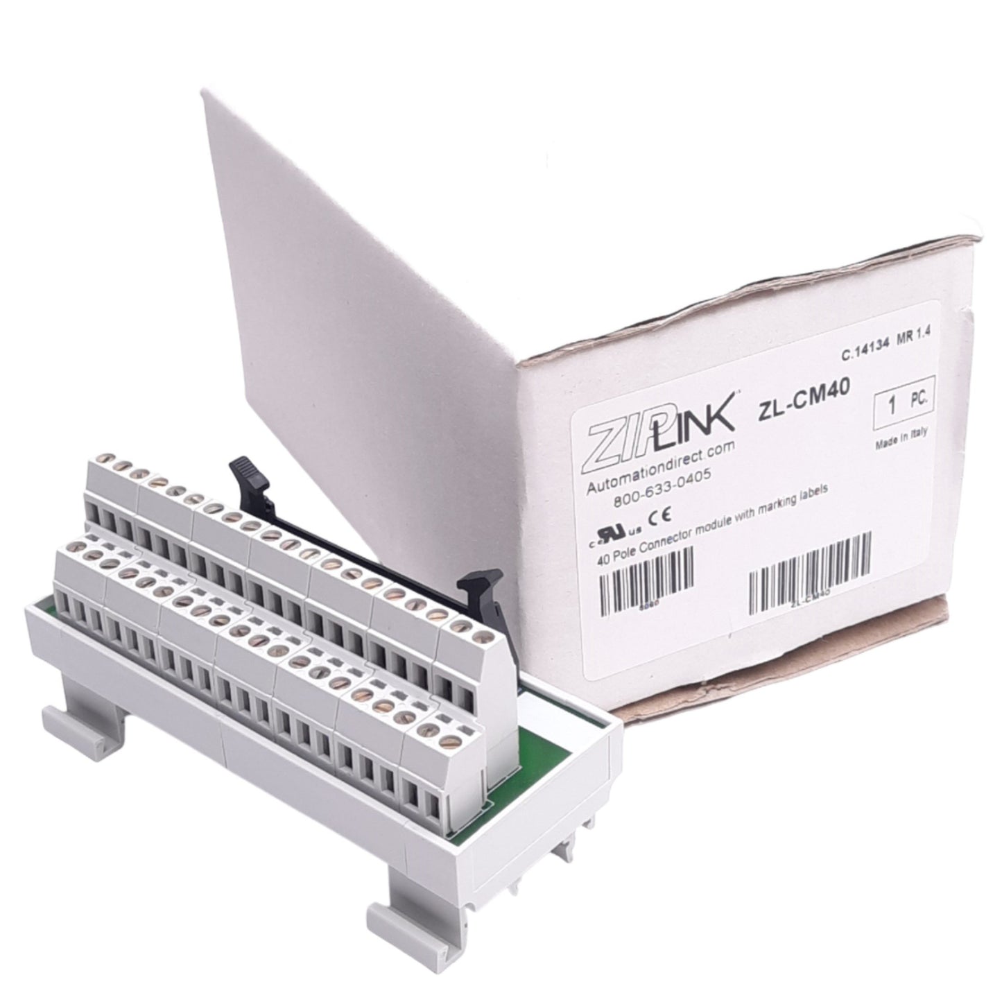 New Automation Direct ZL-CM40 ZIPLink Breakout Board, 40-Pole, 0-132VAC/DC