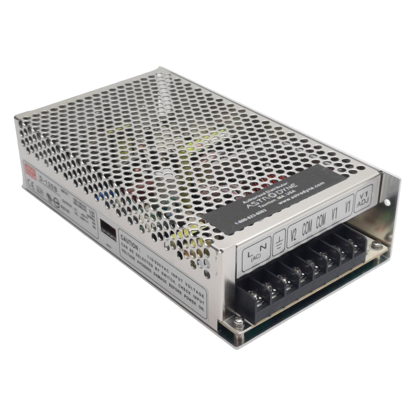 New Astrodyne/Mean Well D-120B Power Supply 100/240VAC In, 6/4A 5/24VDC Out