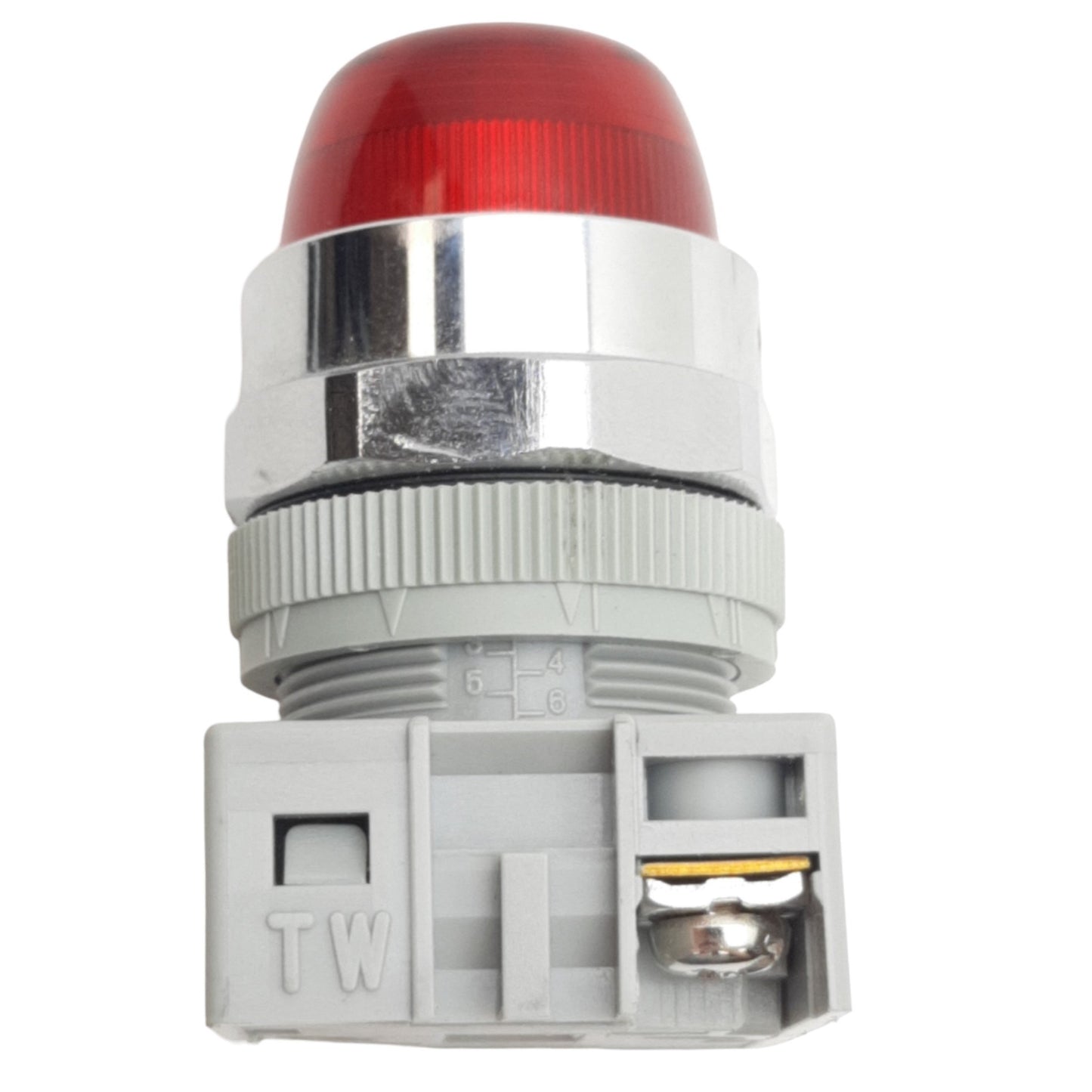 Used IDEC APW299D-R-24V Red Pilot Light ø22, 24VAC/DC Lamp, Dome Shape Lens