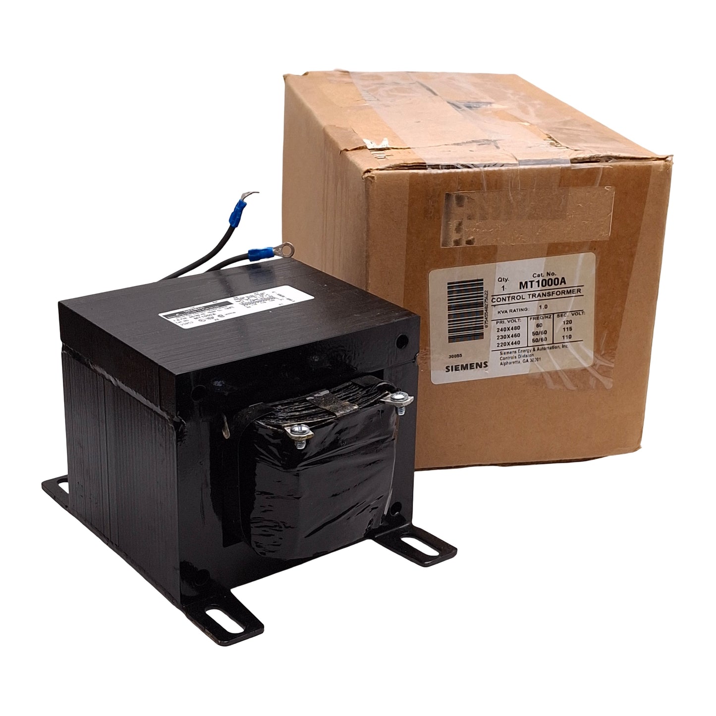 New Siemens MT1000A Control Transformer, 1kVA, 240/480VAC Primary, 120VAC Secondary