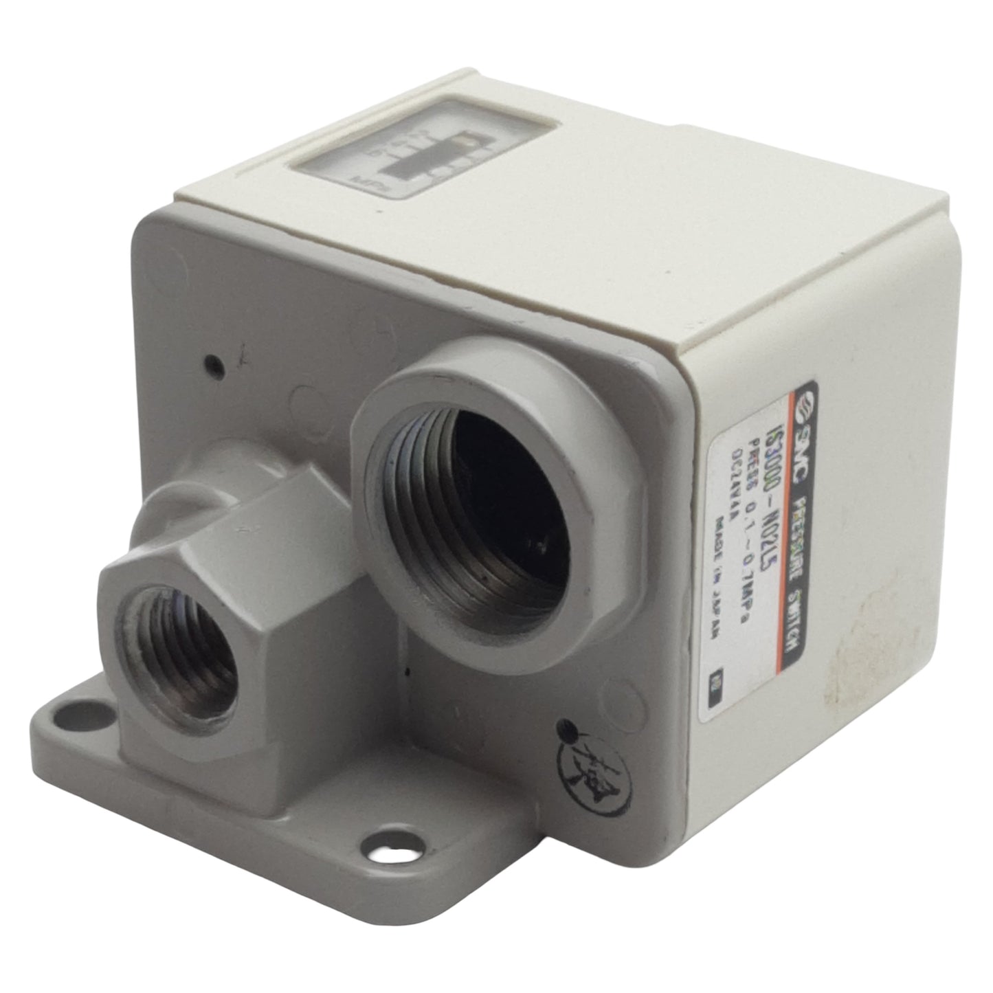 Used SMC IS3000-N02L5 Pneumatic Pressure Switch, 0.1-0.7MPa, 1/4in NPT, 160mA 5VDC