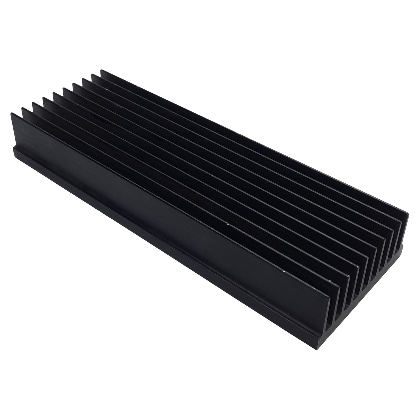 Used Aluminum Solid-State Relay Heatsink, 8.75inL x 3.13inW x 1.25inH, #8-32 Threads