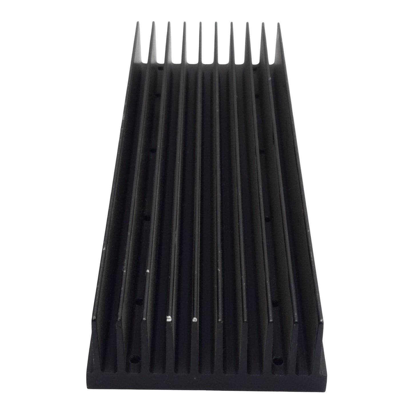 Used Aluminum Solid-State Relay Heatsink, 8.75inL x 3.13inW x 1.25inH, #8-32 Threads