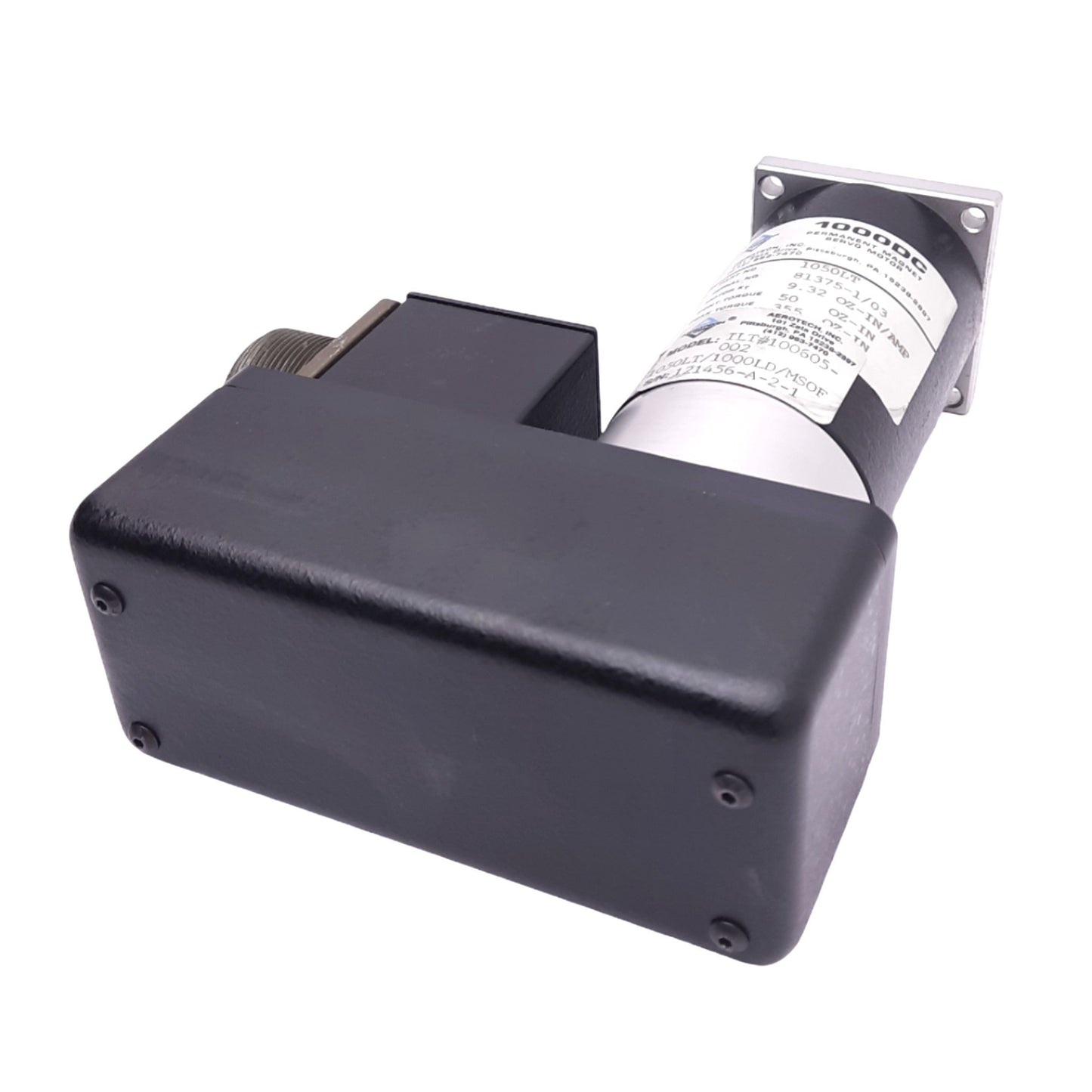 Used Aerotech 1050LT 1000LD MSOF Permanent Magnet Servo Motor, 9.32oz-in/amp, 40VDC