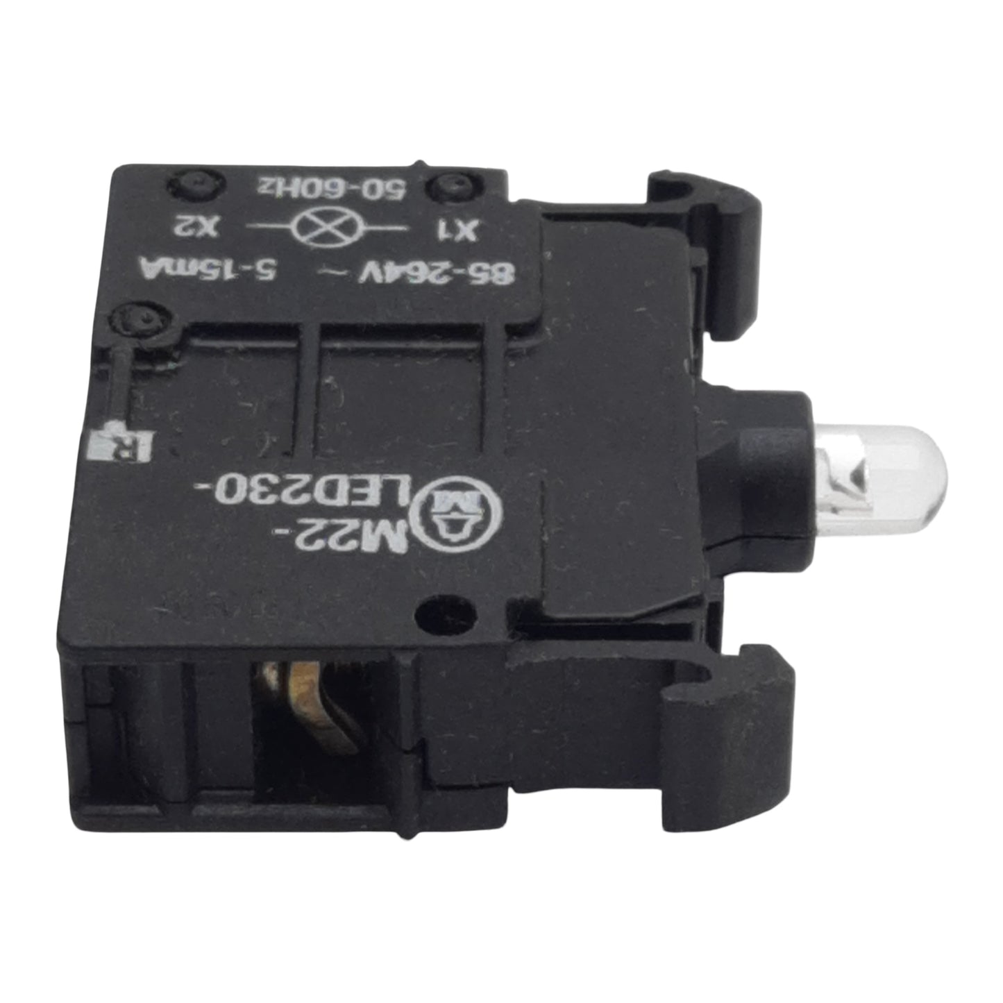 Used Moeller M22-LED230-R Pushbutton LED Module, Red, 85-264VAC 5-15mA, 22.5mm