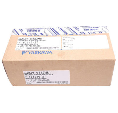 New Yaskawa SGMJV-04A3M61 Rotary Servo Motor, 400W, 200VAC 3ph, 6000rpm Max