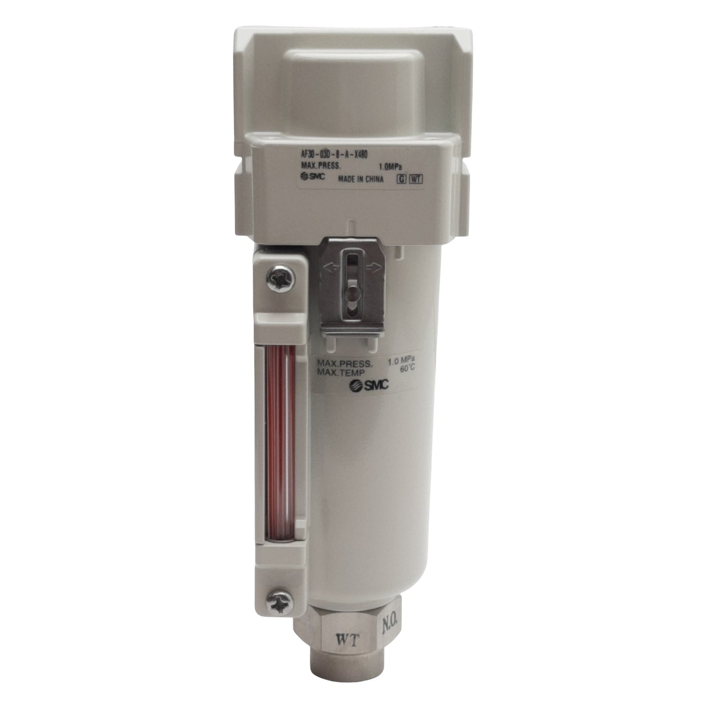 New SMC AF30-03D-8-A-X480 Pneumatic Air Filter, Rc 3/8in, 5µm Filtration, 1.0MPa Max