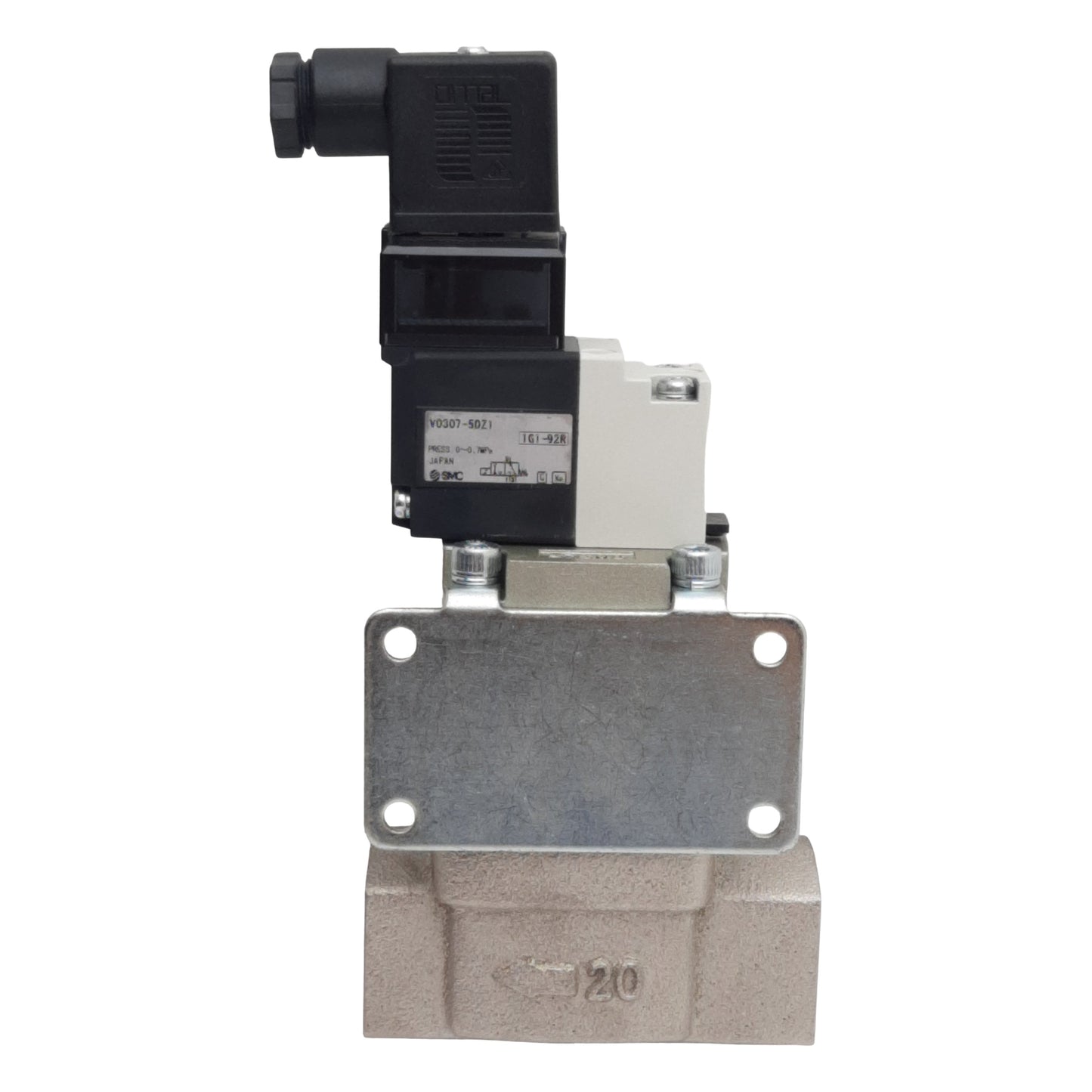 New SMC VNC314A-20A-5DZ-B Solenoid Process Valve, N.C., 1MPa, Rc 3/4in, 24VDC Coil