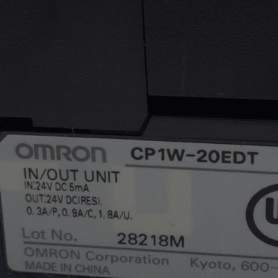New Omron CP1W-20EDT Digital I/O Expansion Unit 12 Inputs, 8 Outputs, PNP/NPN, 24VDC