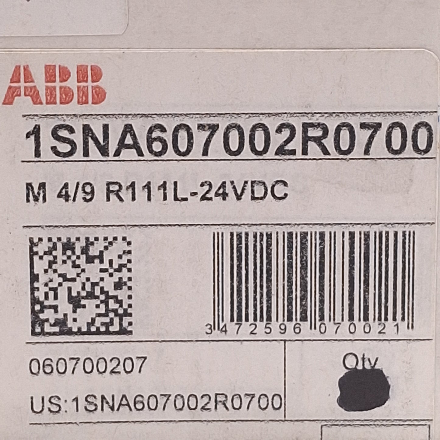 New ABB 1SNA607002R0700 Relay Terminal Block, SPST-NO, 250VAC 5A, 24VDC Coil
