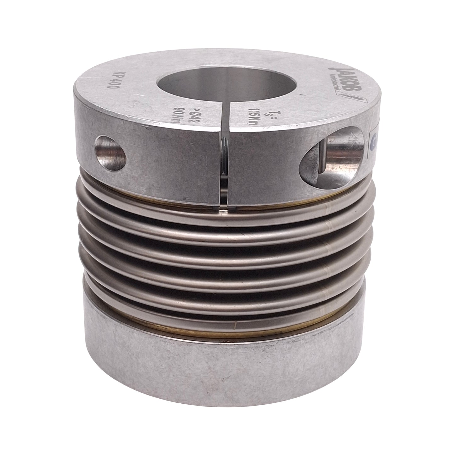New Gam KP-400-01771N-01260N Metal Bellows Coupling, ø45mm & ø32mm Bores, 400Nm