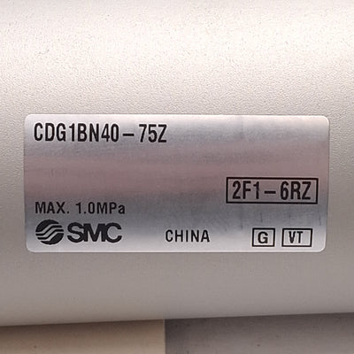New – Open box SMC CDG1BN40-75Z Pneumatic Cylinder ø40mm Bore, 75mm Stroke, Rc1/8 Ports, 1.0MPa