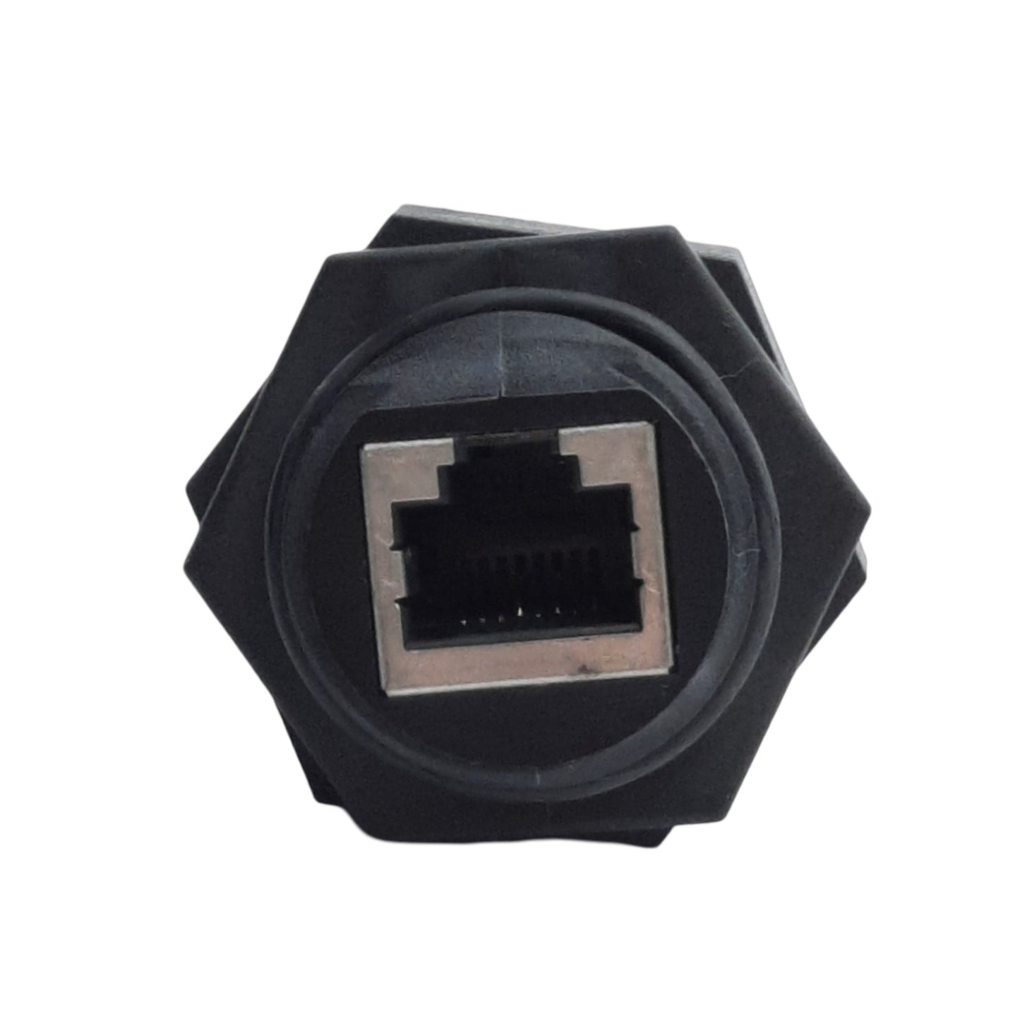 New L-Com WPJ1F5 Shielded Feed-Thru Coupler, 8p8c RJ45 Female, 1in Cutout Mount