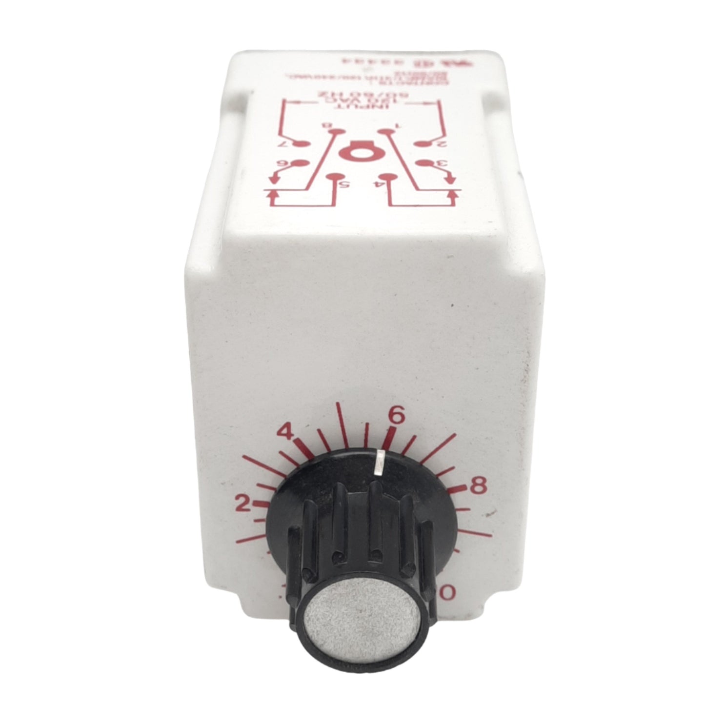 Used Dayton 5X828C Solid State Time Delay Relay, 0.1-10s, 120VAC In, 240VAC 10A Max