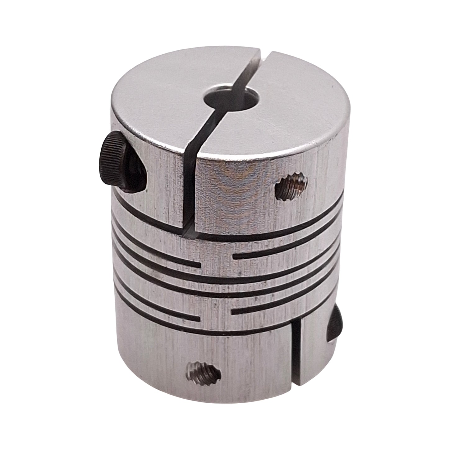 New Lot of 6 Aluminum Flexible Shaft Coupling, ø5mm & ø1/4in Bores, ø25mm x 30mm