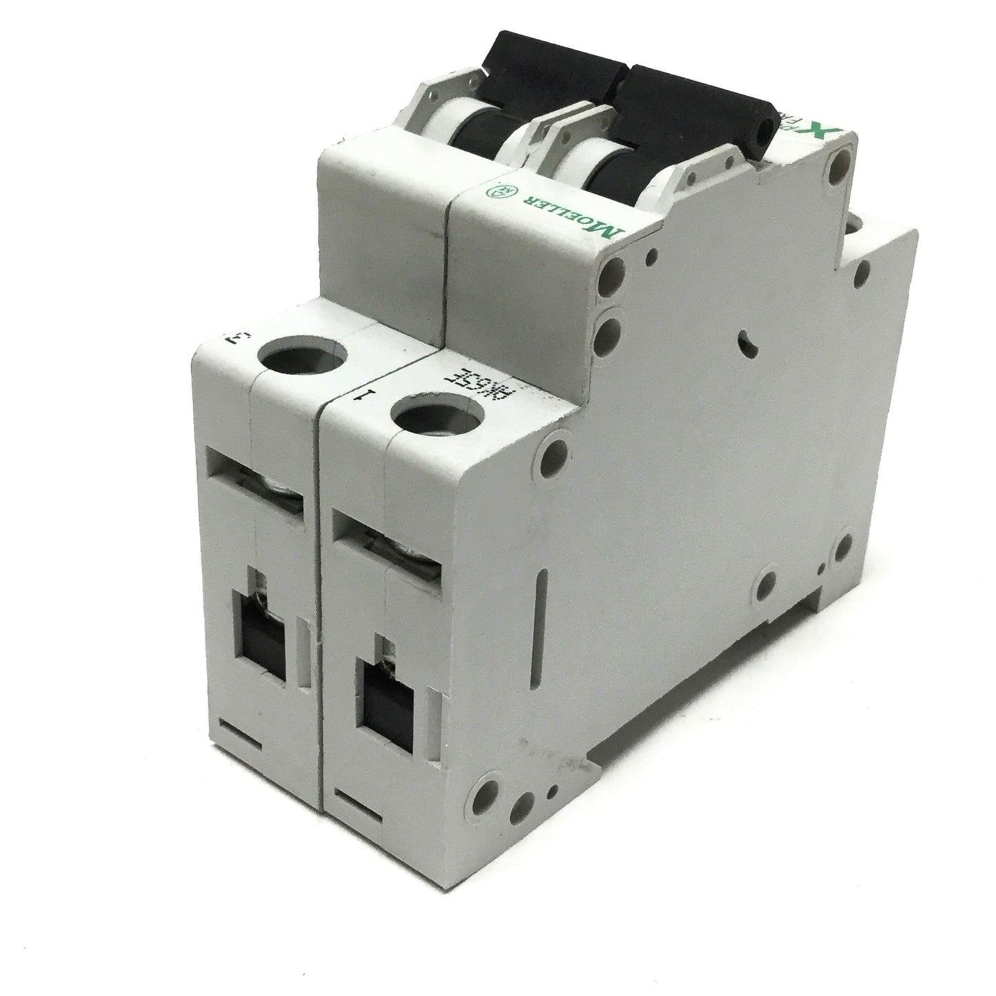 Used Eaton Moeller FAZ-C63/2 Xpole Circuit Breaker 2-Pole, 63A, 415VAC, C-Curve