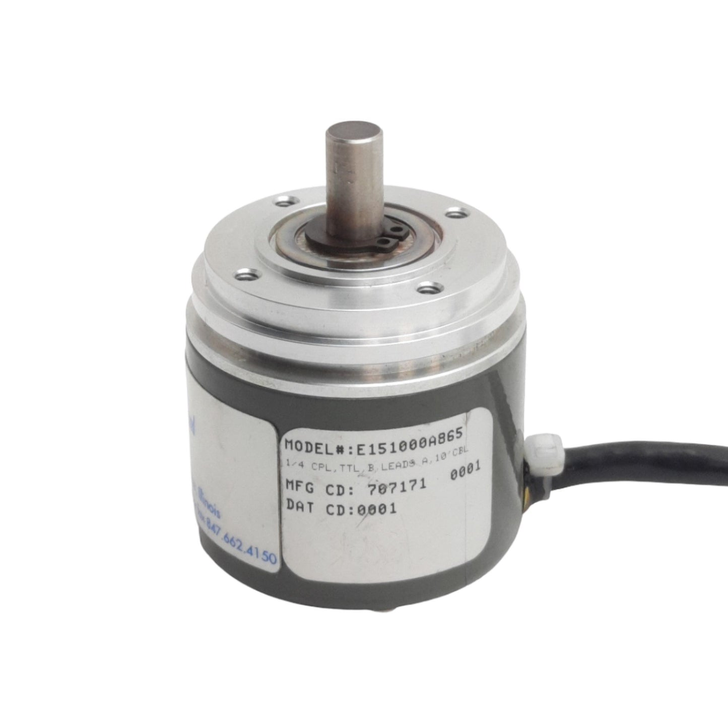 Used Dynapar E151000A865 Incremental Encoder, 1000Pulse/Rev, TTL 5VDC, ø1/4in Shaft