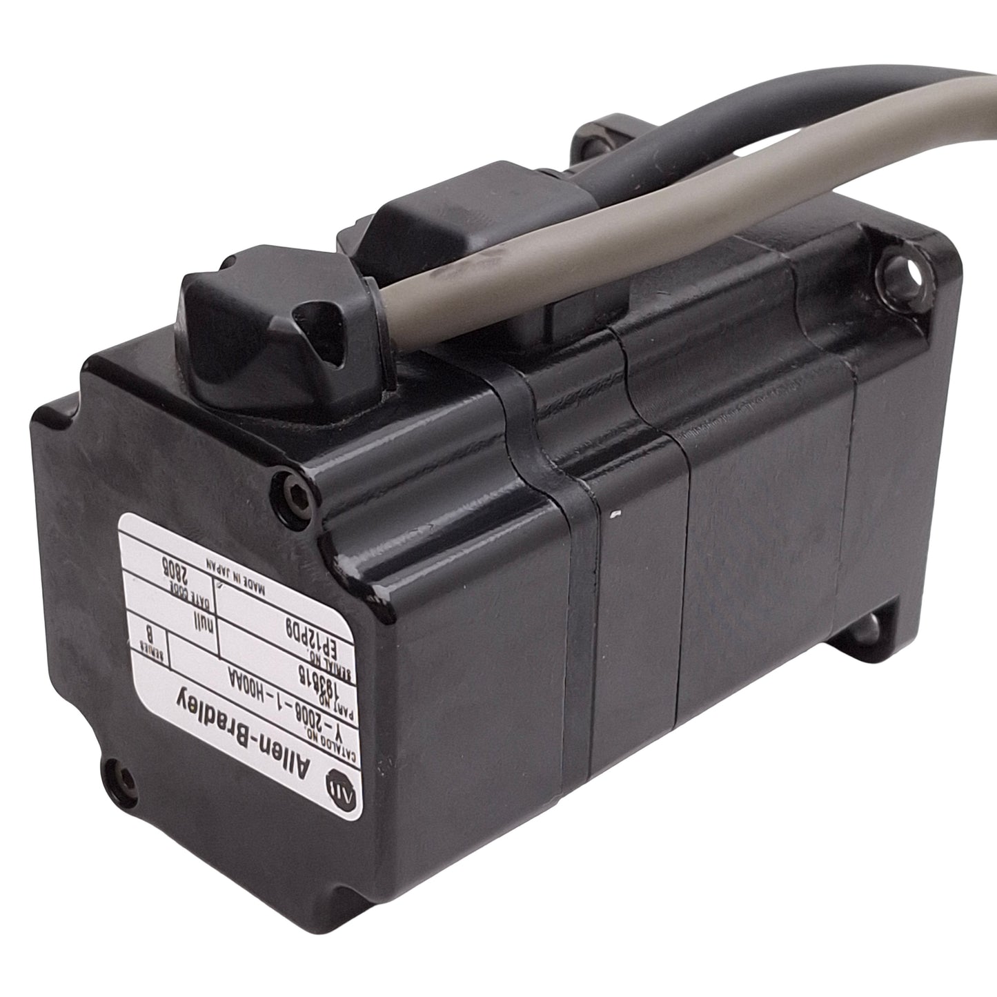 Used Allen Bradley Y-2006-1-H00AA Servo Motor Y-Series 2000-Line, 115VAC, 60mm Flange