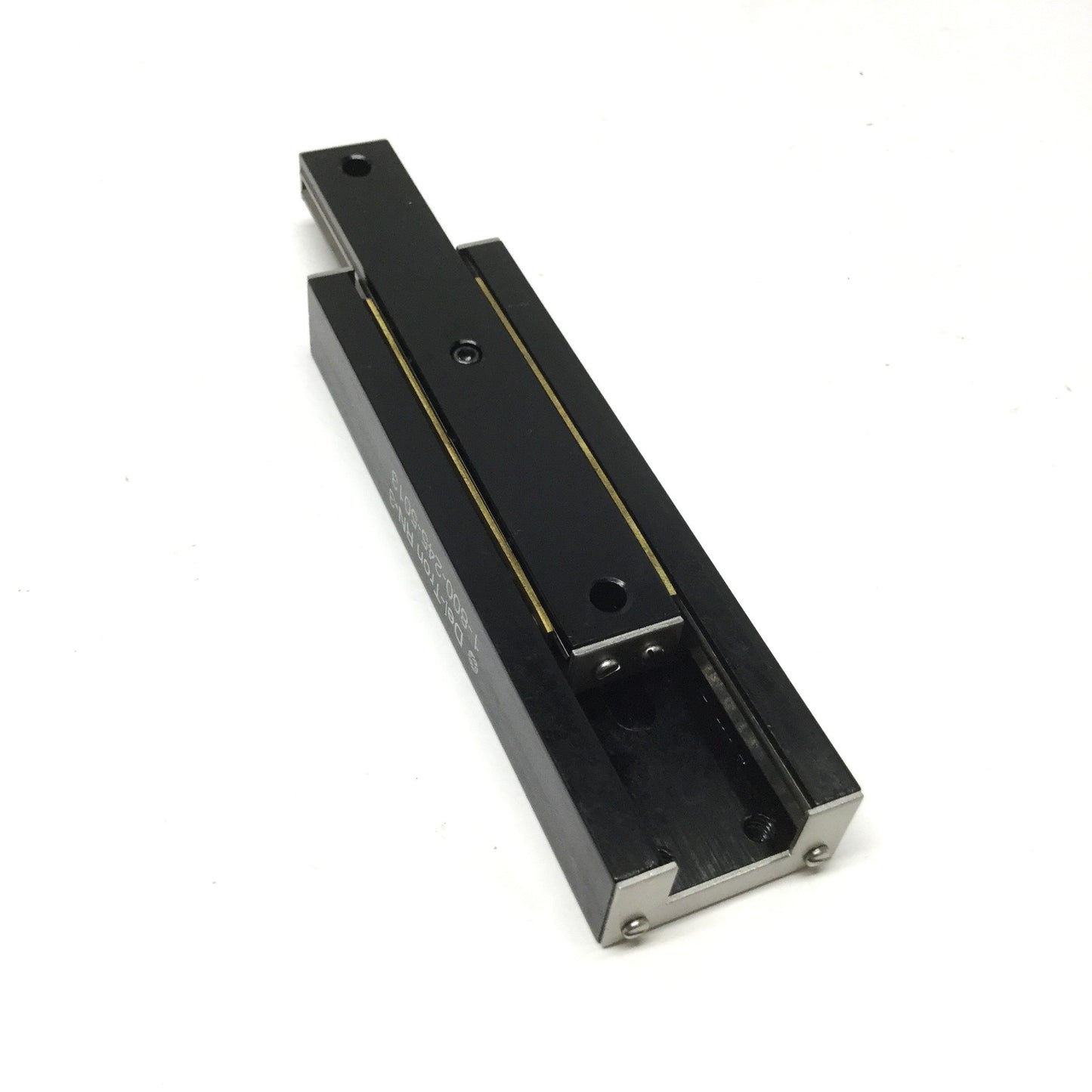 Used Del-Tron RN-3 Crossed Roller Linear Slide, 2" Travel Stroke, 220lb Rating