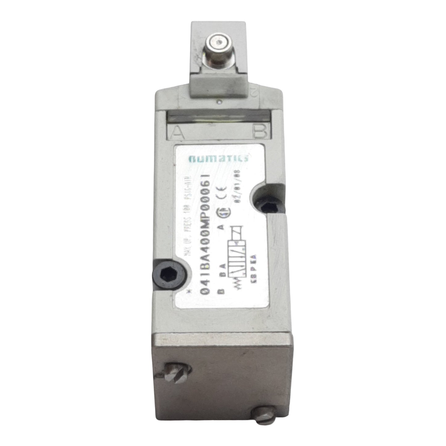 Used Numatics 041BA400MP00061 Solenoid Valve 2/4-Way, 1/8" Valve, 150psig, 24VDC Coil