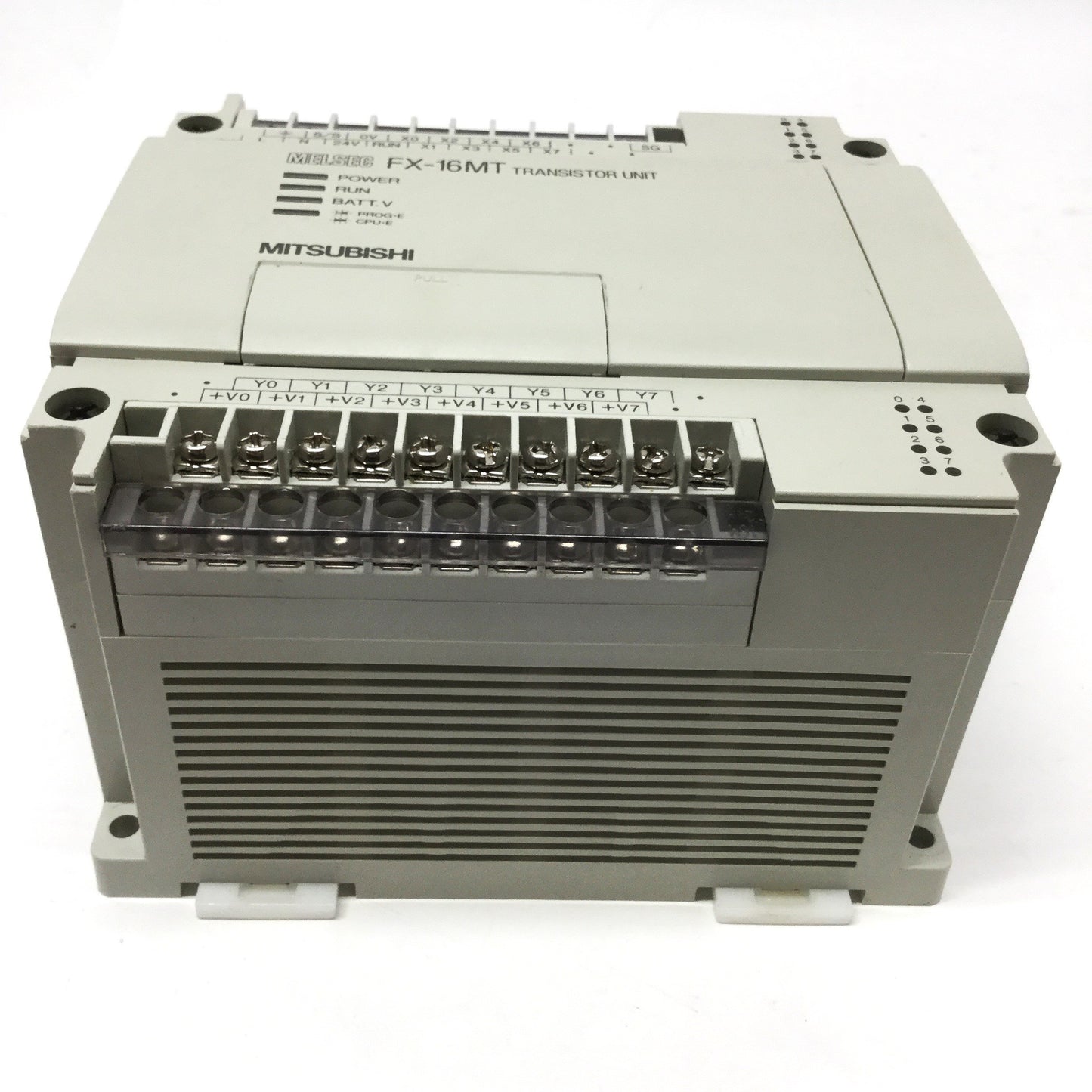 Used Mitsubishi FX-16MT-ESS Melsec PLC CPU, Digital I/O 8x In/8x Out, 100-240VAC