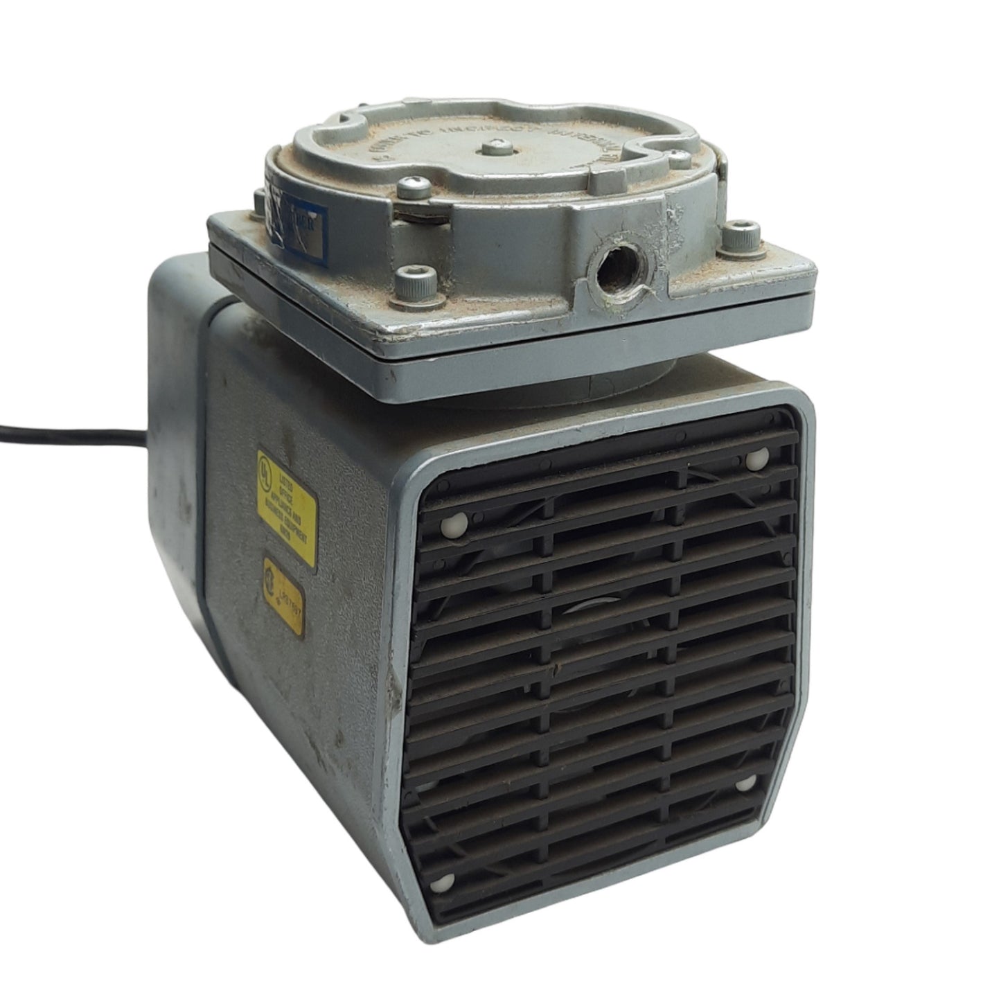 Used Gast DOA-V191-AA Oilless Diaphragm Pump, 60psi, 25.5in/Hg, 1.1CFM, 115VAC