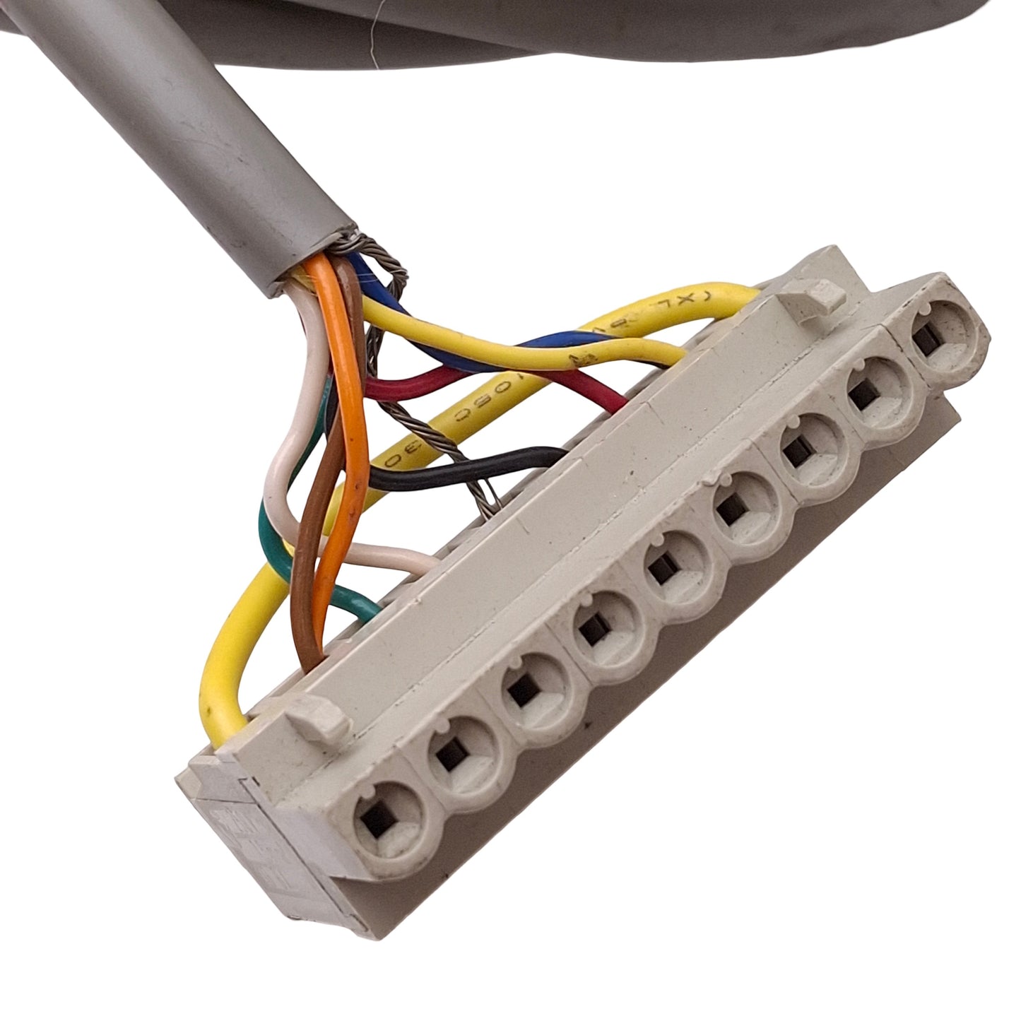 Used AMP 5034-231 Stepper Motor, 1.8°, 1.26VDC 1.4A, ø3/8in Shaft, 8-Wire, NEMA 34