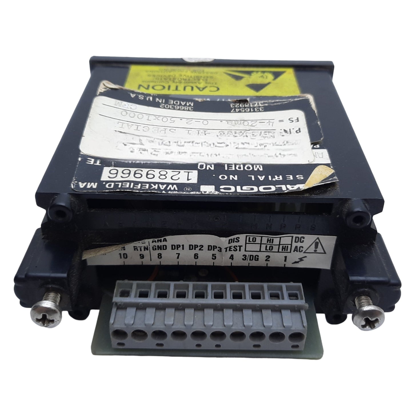 Used Analogic AN25M00-TP1 Measurometer II, FS 4-20maA, 0-2.50 x 1000 CFM, 117V AC