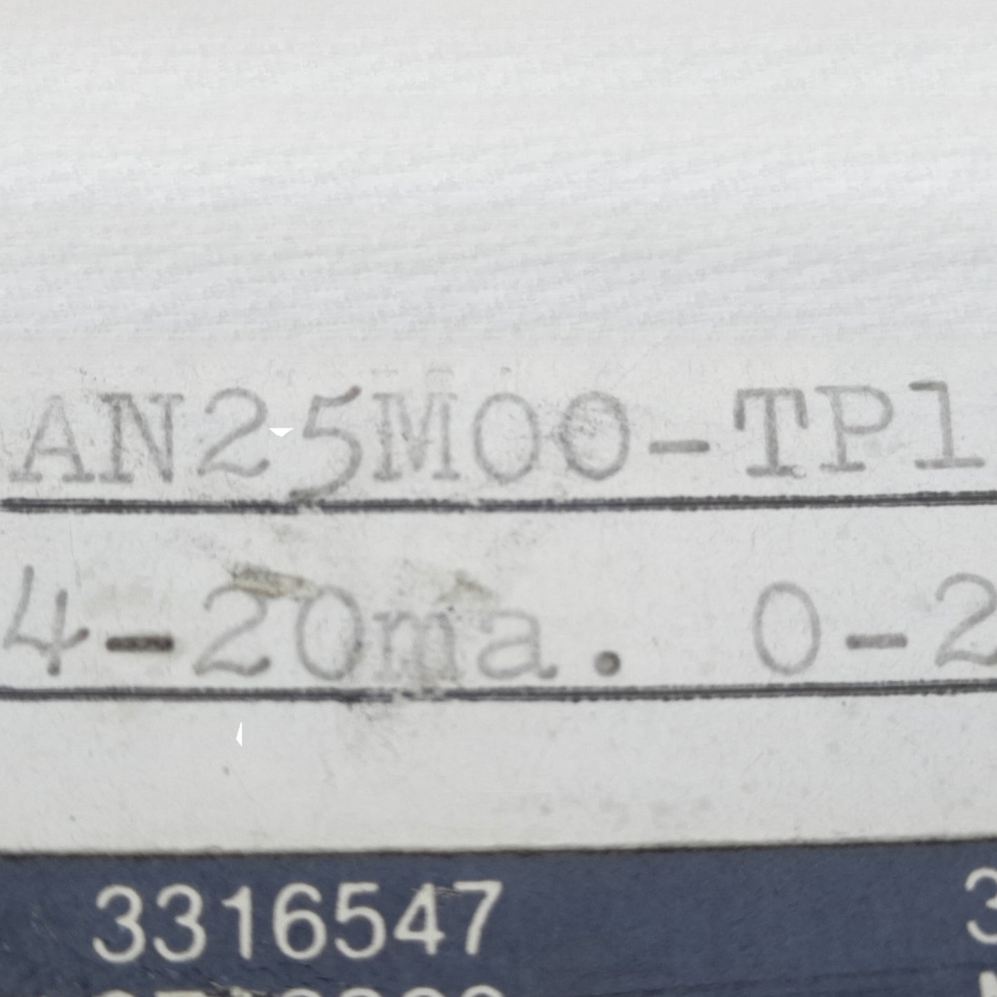 Used Analogic AN25M00-TP1 Measurometer II, FS 4-20maA, 0-2.50 x 1000 CFM, 117V AC