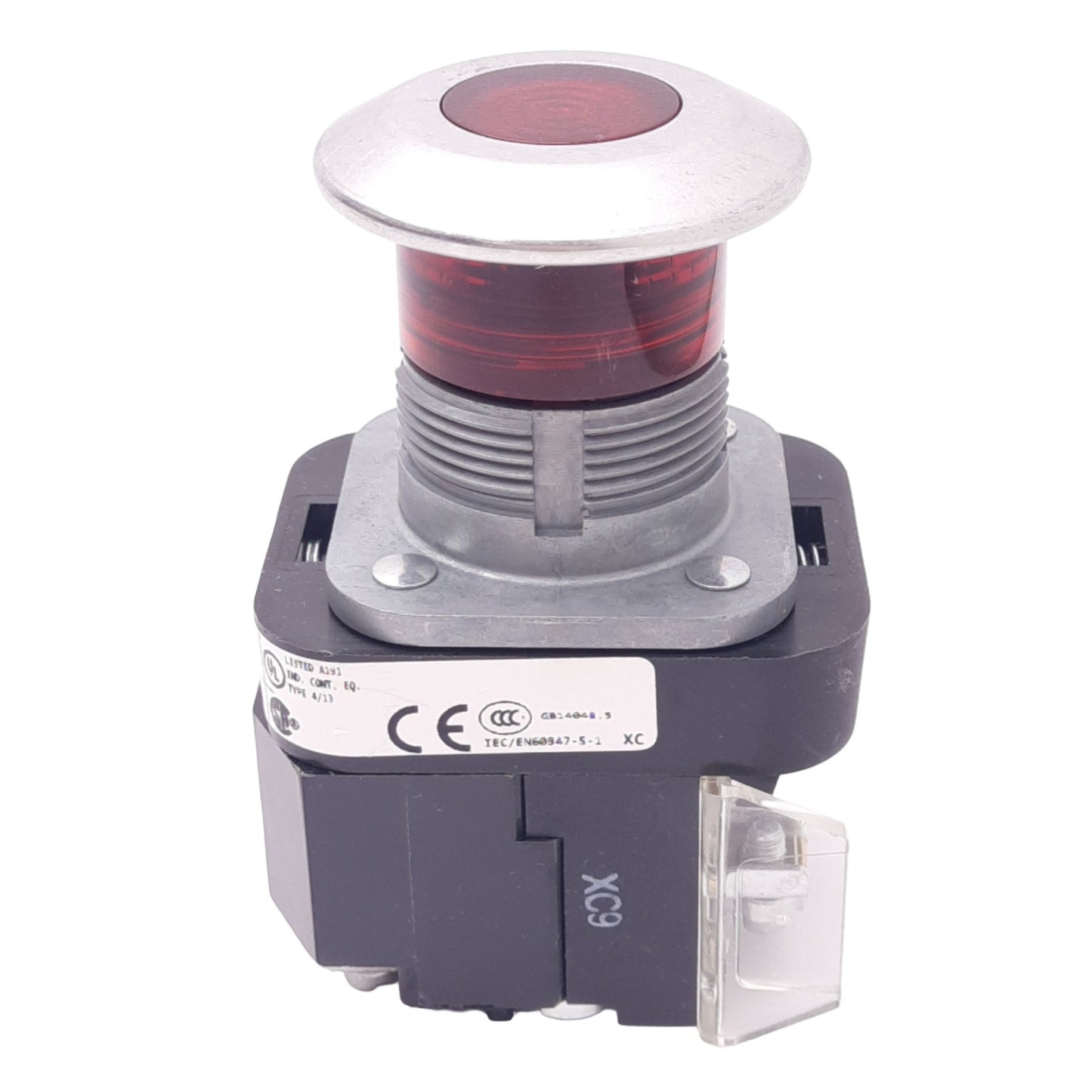 New Allen Bradley 800T-FXP16RA1 Illuminated Push/Pull E-Stop Button, 30mm, 1NCLB 1NO