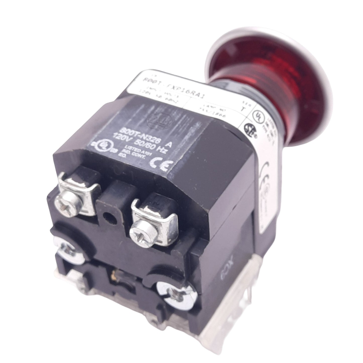 New Allen Bradley 800T-FXP16RA1 Illuminated Push/Pull E-Stop Button, 30mm, 1NCLB 1NO