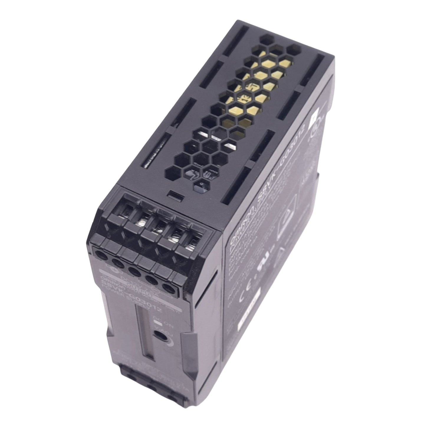 Used Omron S8VK-G03012 Power Supply, 100-240VAC In, 12VDC 2.5A Out, 30W Max, DIN Rail