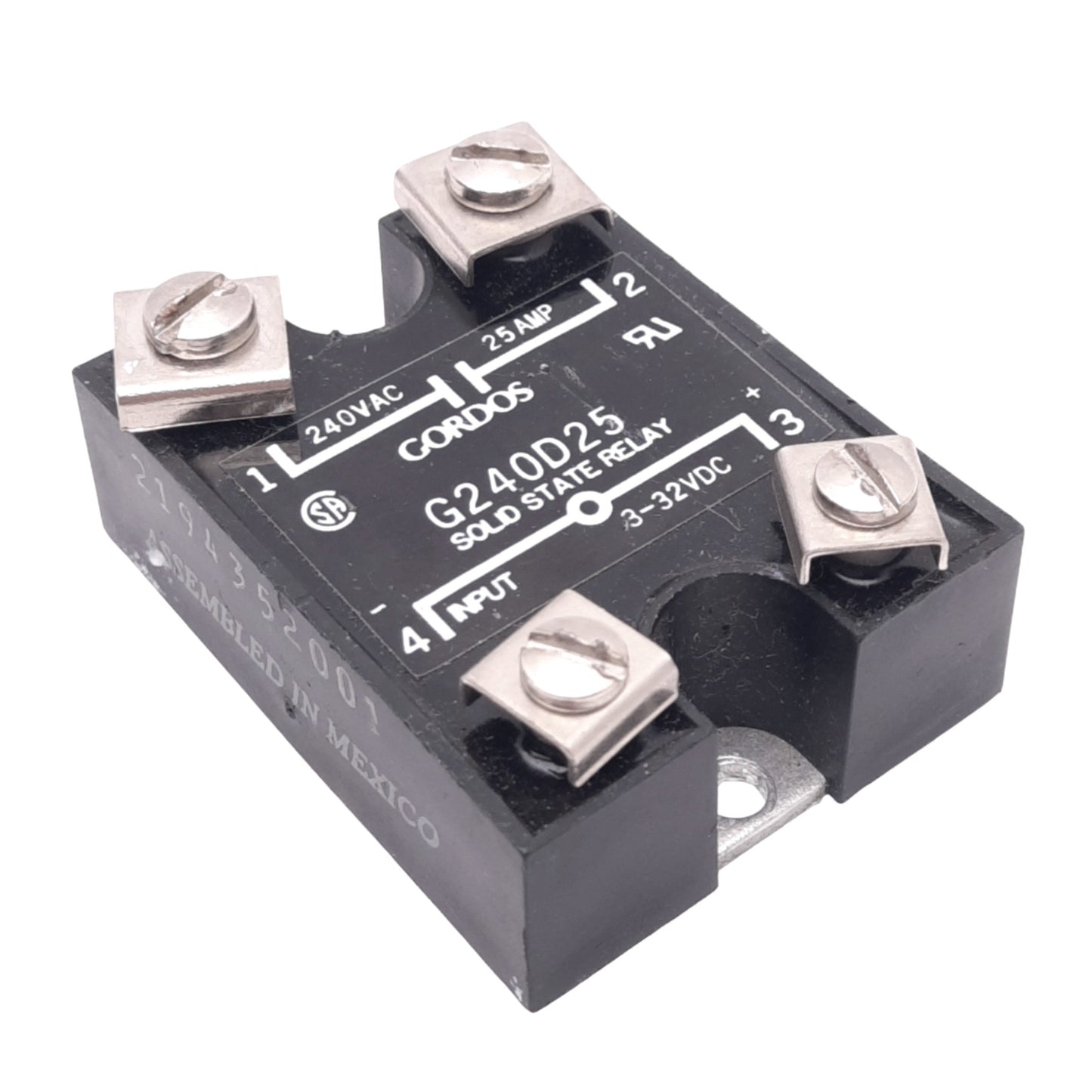 New Gordos G240D25 Solid State Relay, 240VAC 25A Max, 3-32VDC Input
