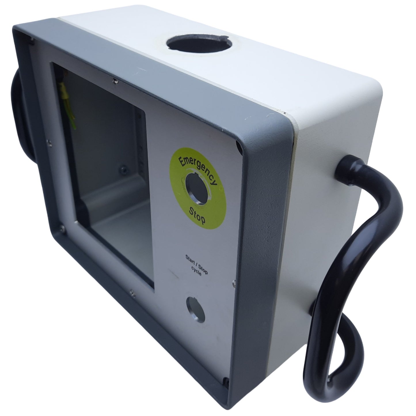 Used Control Station Enclosure, Inner Dime. 260mm x 180mm, Box ø50mm, Button ø21.6mm