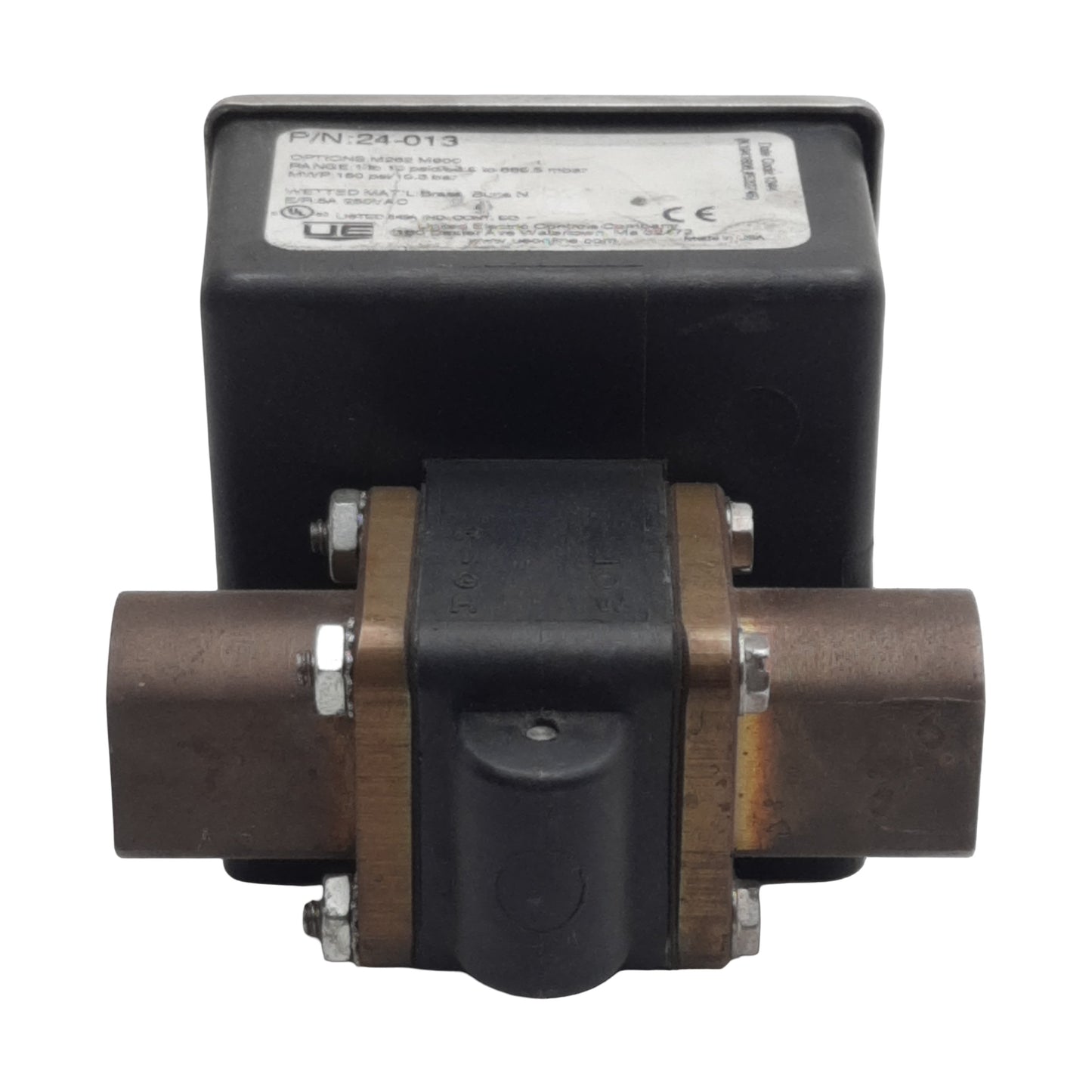 Used United Electric 24-013 Pressure Switch, SPDT, 1/4in NPT, 1-10psid, 5A 250VAC