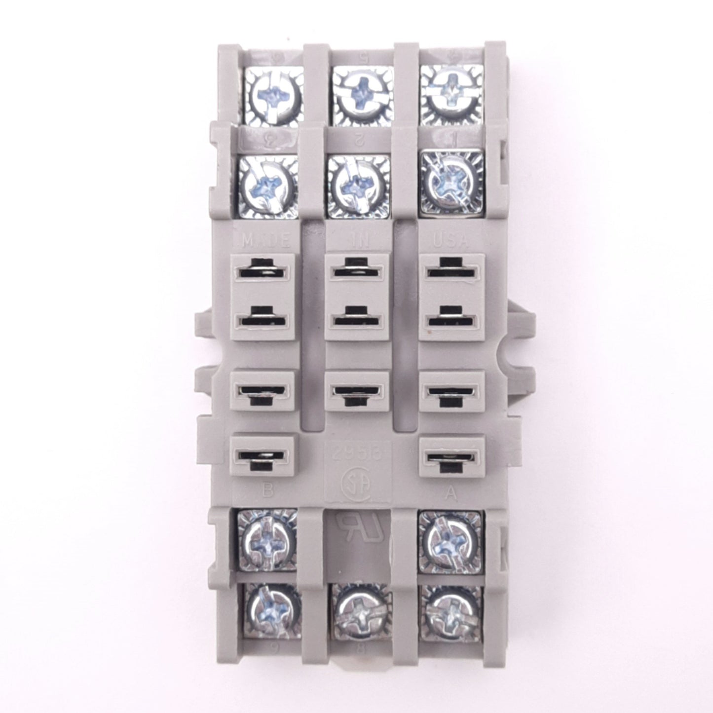 New Dayton 5X853F Relay Socket, 11-Pin, 300VAC 10A Max, DIN Rail Mount