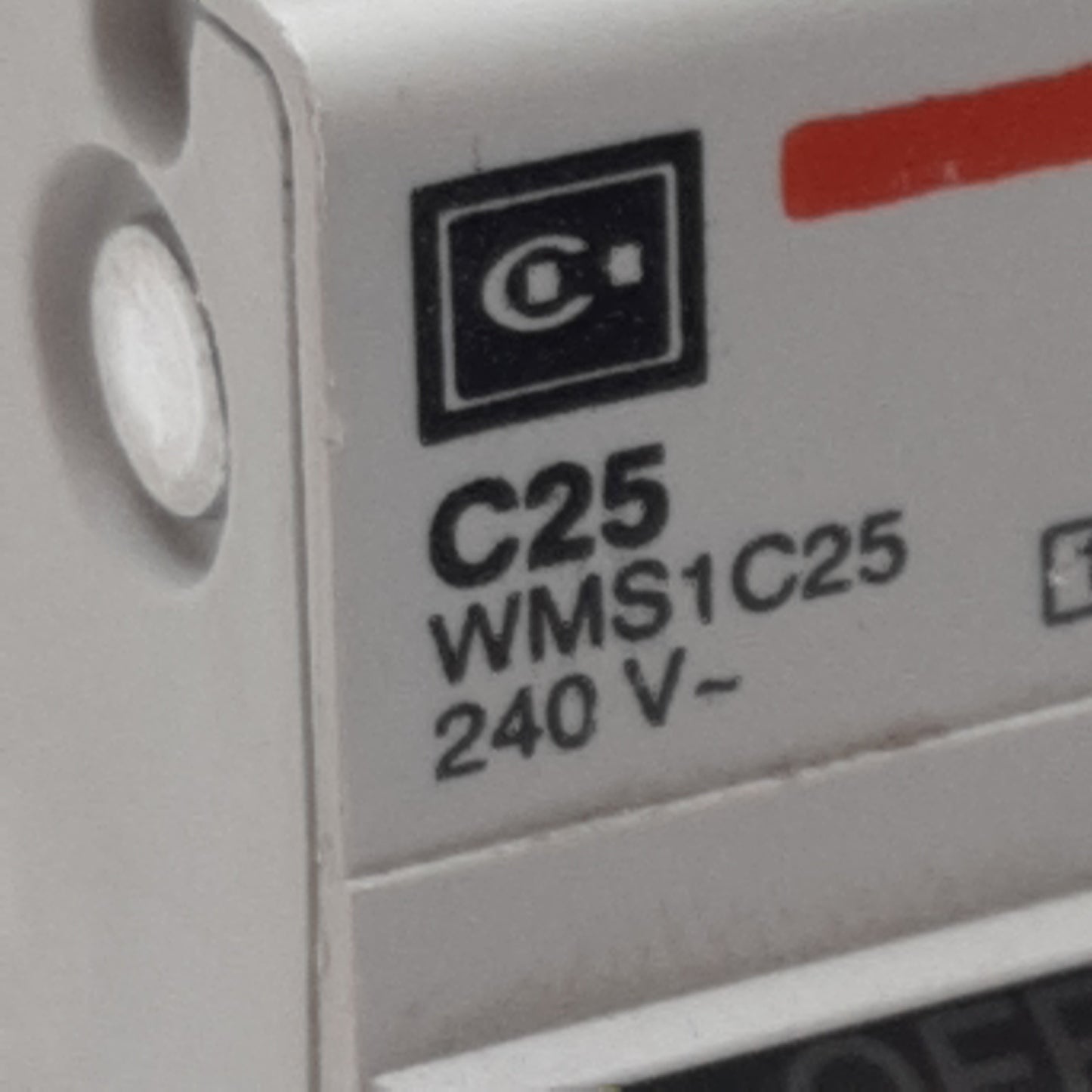 Used Cutler-Hammer WMS1C25 Circuit Breaker, 1-Pole, 25A 240/415VAC, DIN Rail