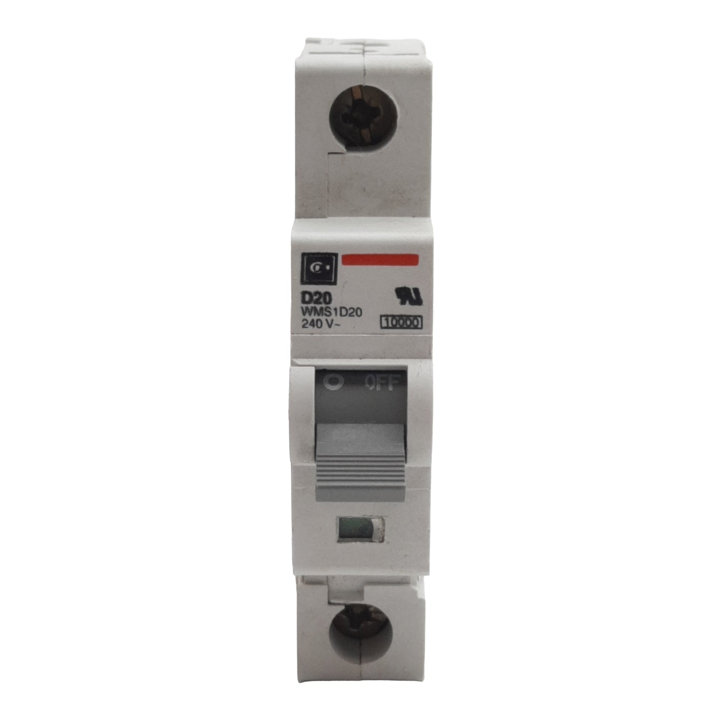 Used Cutler-Hammer WMS1D20 Circuit Breaker, 1-Pole, 20A 240/415VAC, DIN Rail