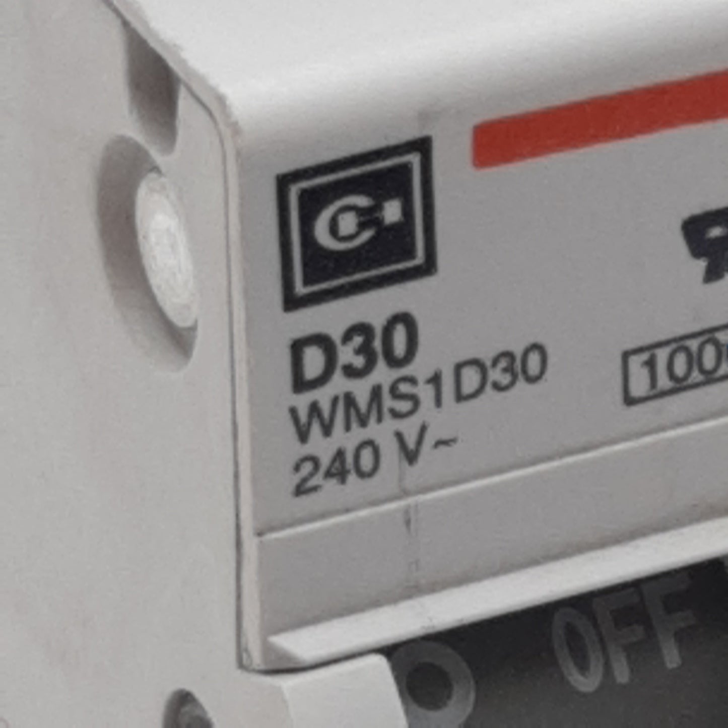 Used Cutler-Hammer WMS1D30 Circuit Breaker, 1-Pole, 30A 240/415VAC, DIN Rail