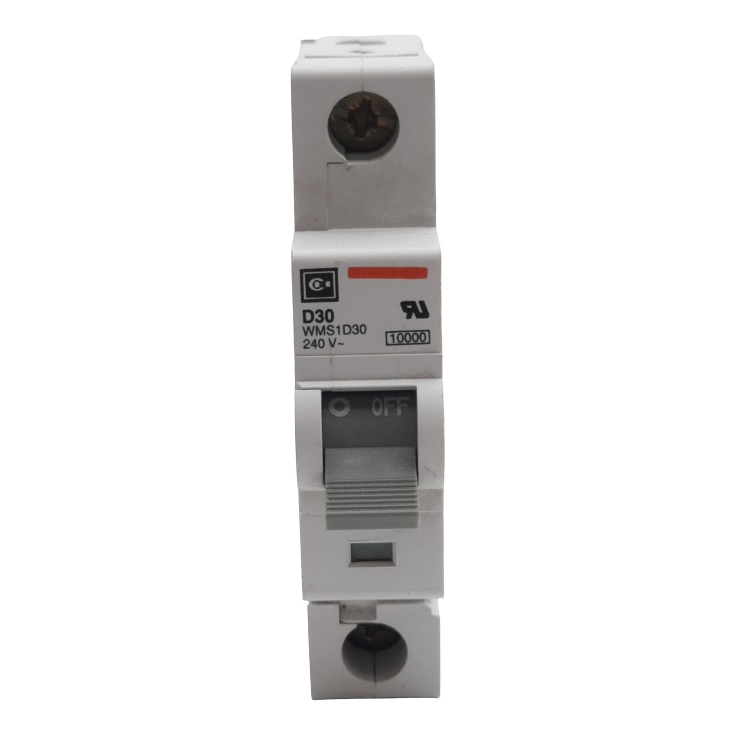 Used Cutler-Hammer WMS1D30 Circuit Breaker, 1-Pole, 30A 240/415VAC, DIN Rail