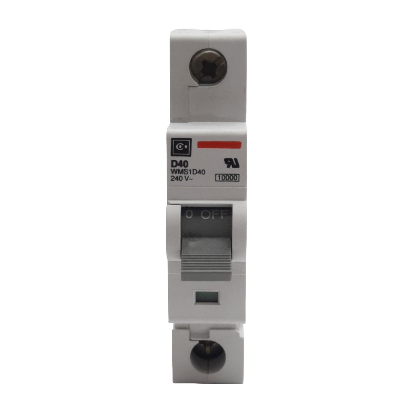 Used Cutler-Hammer WMS1D40 Circuit Breaker, 1-Pole, 40A 240/415VAC, DIN Rail