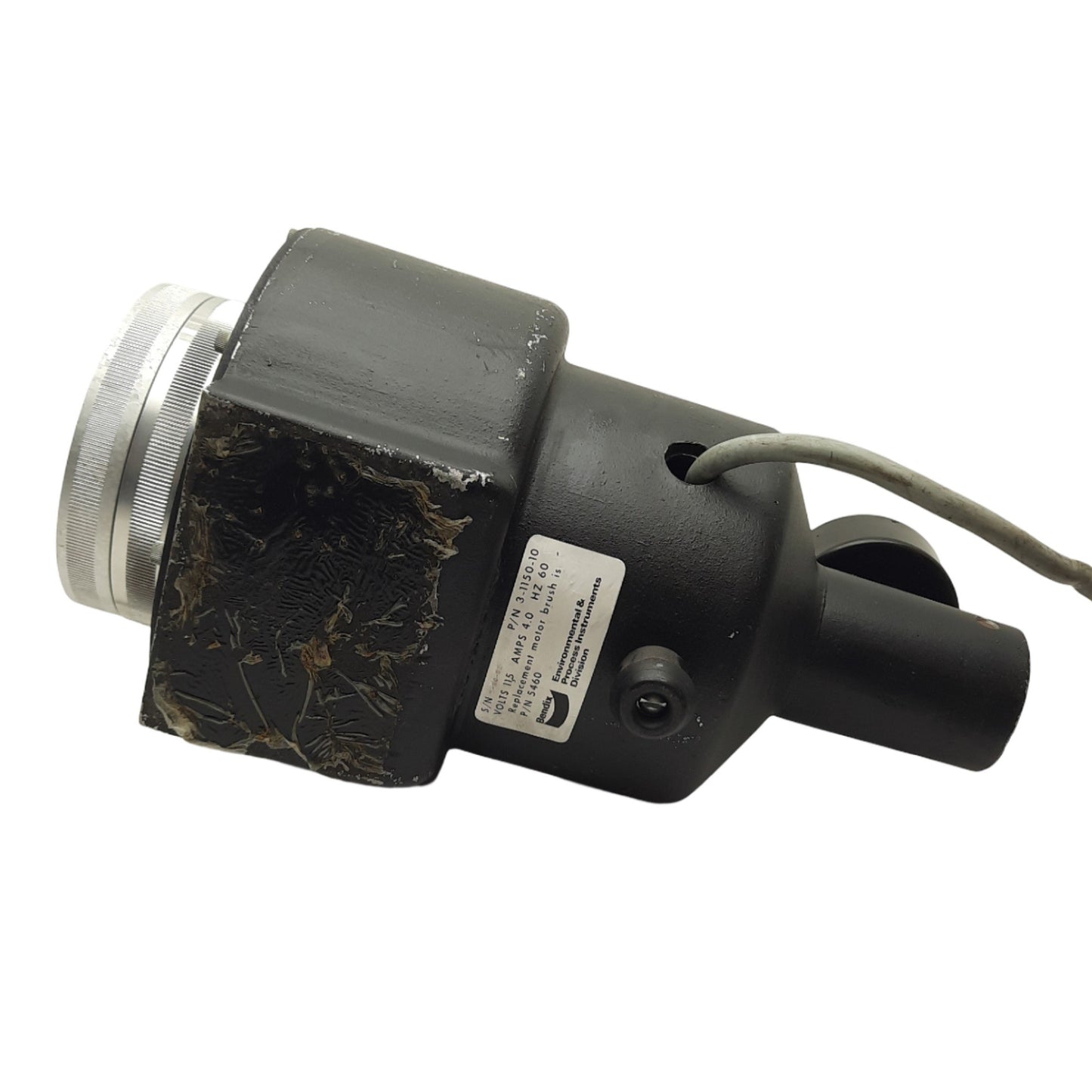 Used Bendix 3-1150-10 Brushed Air Sampler, 115VAC Supply Voltage, 65CFM, w/ Gauge