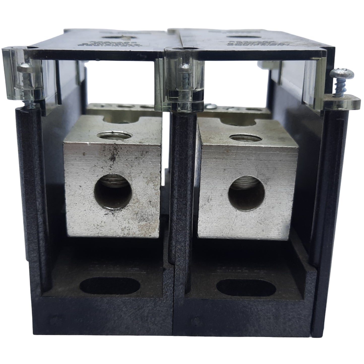 Used Burndy BDB-16-2/0-3 Power Distribution Block, 3-Pole, Run 2/0-12 AWG, 195A 600V