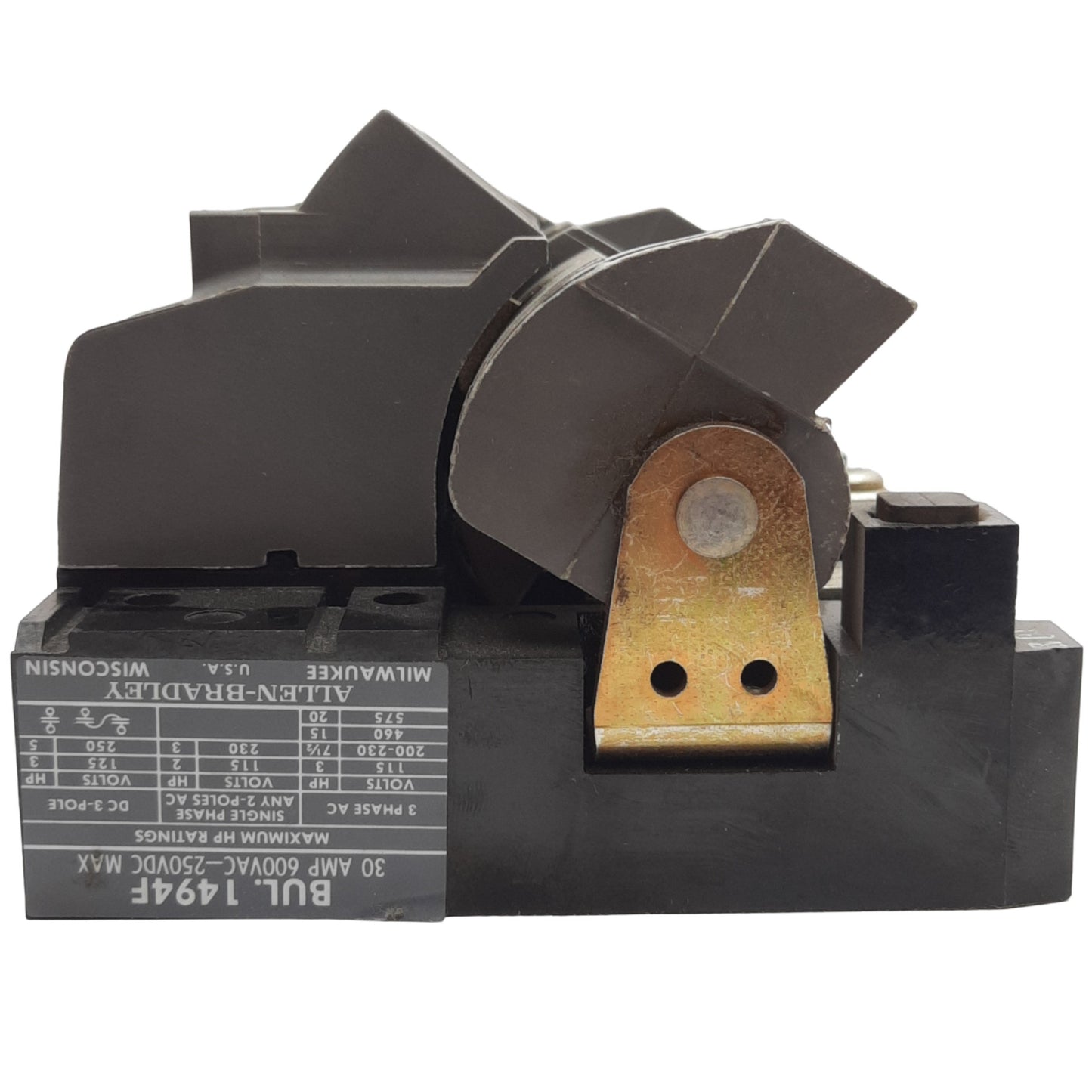 Used Allen Bradley 1494F-D30 Disconnect Switch 3-Pole, 3-Phase 600VAC-250VDC, 30A