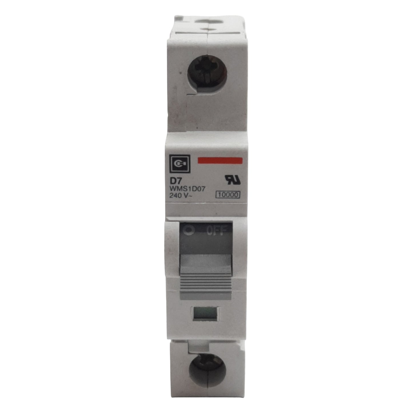 Used Cutler-Hammer WMS1D07 Circuit Breaker, 1-Pole, 7A 240/415VAC, DIN Rail