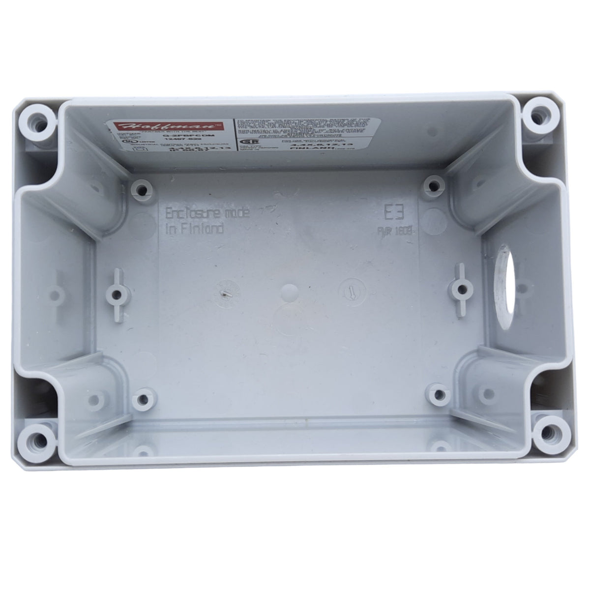 Used Hoffman Q-2PBPCDM Pushbutton Box Enclosure, Outer Dim. 120mm x 80mm *Hole Added*